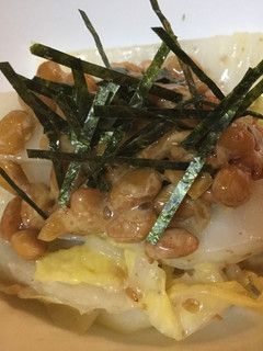 納豆と白菜のサラダ(ゴマドレッシング)-レシピのメイン写真