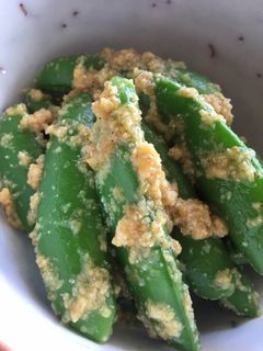 スナップえんどうの胡麻味噌和え-レシピのメイン写真
