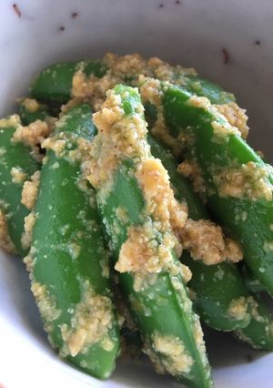 スナップえんどうの胡麻味噌和え-レシピのメイン写真