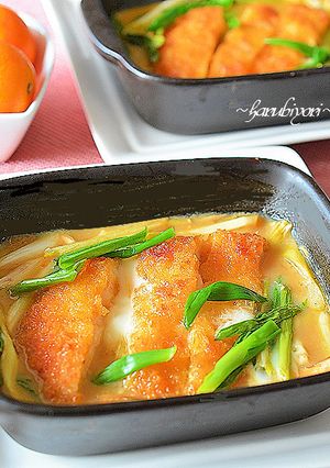 【ホシサン★だししょうゆ】カツとじ煮♪-レシピのメイン写真