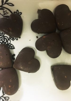 ドライフルーツナッツ入りチョコ☆ハート型-レシピのメイン写真