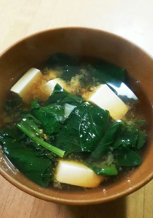 ほうれん草と豆腐★味噌汁-レシピのメイン写真
