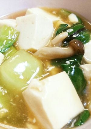 簡単‼ チンゲン菜と豆腐とえのきだけ-レシピのメイン写真