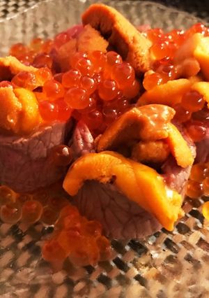 雲丹の牛肉巻き♡いくら乗せ✨-レシピのメイン写真