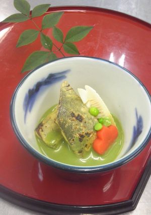 桜鯛の湯葉包み~うぐいすあんかけ~-レシピのメイン写真