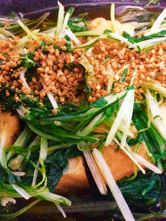 5分で簡単♡水菜と絹揚げの煮物-レシピのメイン写真