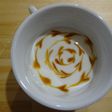 フルーツソースでヨーグルトアート