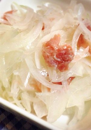 簡単おしゃれ新たまと生ハムのレモンあえ-レシピのメイン写真