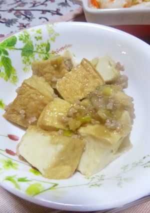 簡単＆少しヘルシー❤厚揚げと挽肉の旨煮☆-レシピのメイン写真