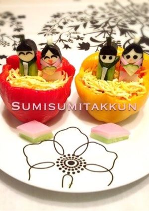 簡単♪可愛い♡ケチャップライスお雛様☆-レシピのメイン写真