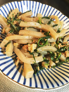 大根菜/蒟蒻/挽肉炒め(^_^)-レシピのメイン写真