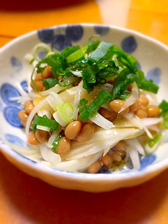 納豆と新玉ねぎのドレッシング和え-レシピのメイン写真