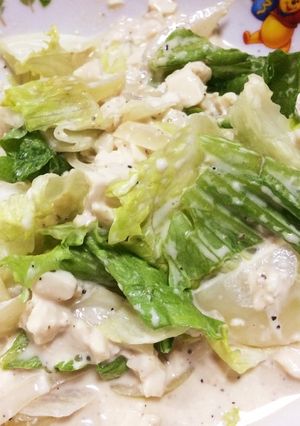 豆腐とレタスの簡単サラダ♡ダイエット-レシピのメイン写真