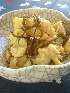 節約料理♪鶏皮の塩コンブ和え-レシピのメイン写真