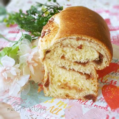 料理　レシピ　京料理　パン　手抜き Hbで簡単♥ふんわり餡たっぷり食パン by ♪♪maron