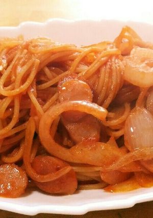 簡単ナポリタンというか、ケチャップパスタ-レシピのメイン写真