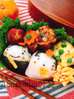 【キャラ弁】ひな祭りに☆お雛様おにぎり-レシピのメイン写真