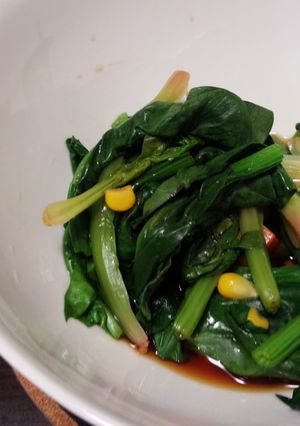 ほうれん草とミックス野菜の酢醤油煮浸し-レシピのメイン写真