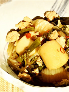 山菜と里芋*鶏ひき肉の煮物-レシピのメイン写真