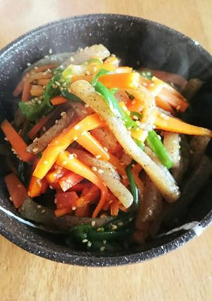 簡単！冷蔵庫の残り野菜できんぴら。-レシピのメイン写真