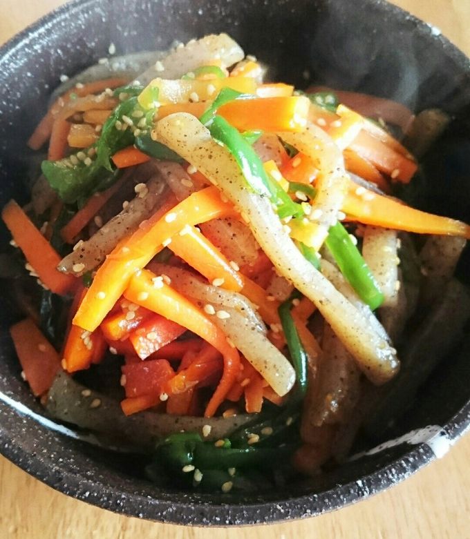 簡単！冷蔵庫の残り野菜できんぴら。-レシピのメイン写真