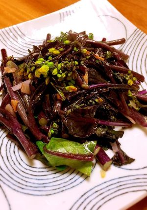 春の味☆紅菜苔の大蒜炒め-レシピのメイン写真