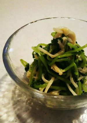 簡単節約☆豆苗とえのきのからし醤油和え☆-レシピのメイン写真