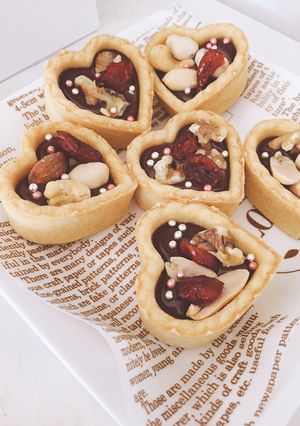 簡単！ナッツとベリーのハートチョコタルト-レシピのメイン写真