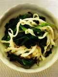 麺つゆで切り干し大根とほうれん草のお浸し
