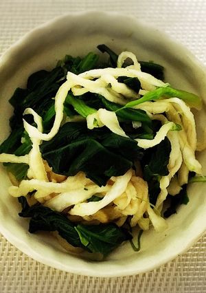 麺つゆで切り干し大根とほうれん草のお浸し-レシピのメイン写真