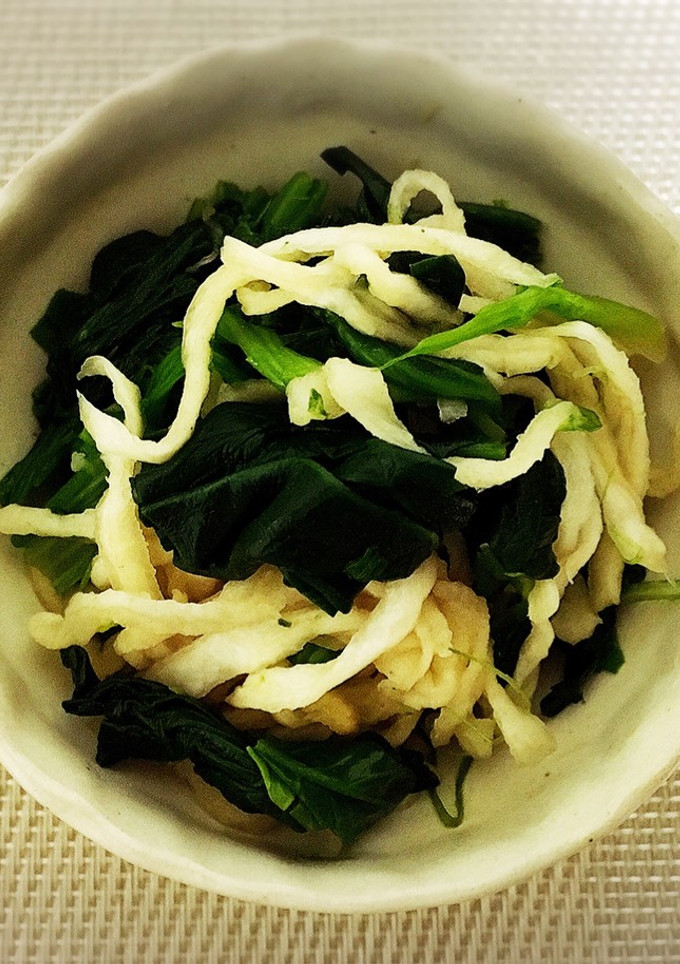 麺つゆで切り干し大根とほうれん草のお浸し-レシピのメイン写真