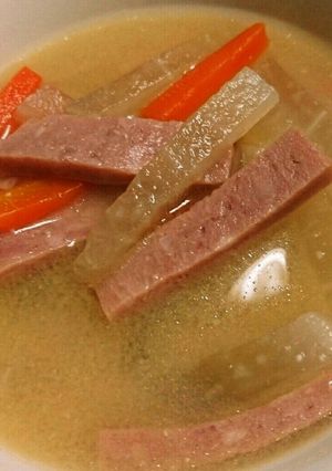 スパム入り味噌汁★-レシピのメイン写真
