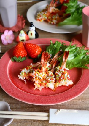 ひな祭り☆エビのぶぶあられ焼き-レシピのメイン写真