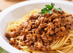 野菜ジュースで！簡単ミートソースパスタ-レシピのメイン写真