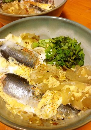 イワシの卵とじ丼-レシピのメイン写真
