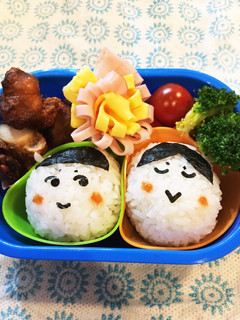 簡単*可愛い*おひなさまおにぎり弁当-レシピのメイン写真