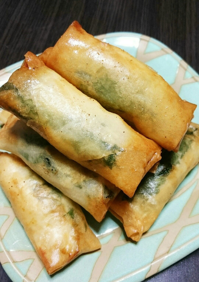 簡単❤鶏ささみと大葉とえのき茸の春巻き♪-レシピのメイン写真