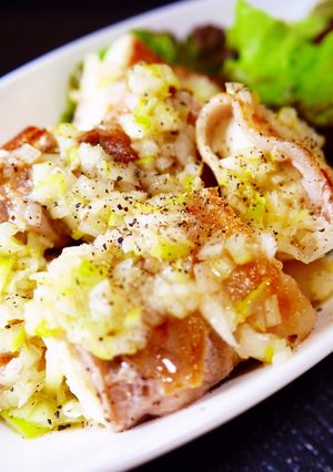 豆腐でかさ増し！豚ばら薄切り肉ねぎ塩だれ-レシピのメイン写真