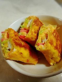お弁当に♪お好み焼き風☆卵焼き-レシピのメイン写真