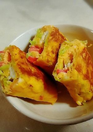 お弁当に♪お好み焼き風☆卵焼き-レシピのメイン写真