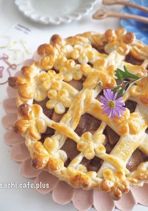 お花のアップルパイ♡パイシートで簡単-レシピのメイン写真