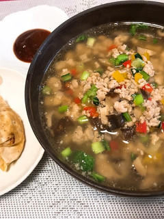 餃子の王将ラーメン塩味で彩り野菜あんかけ-レシピのメイン写真