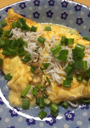 おすすめ⭐︎しらすの納豆オムレツ-レシピのメイン写真