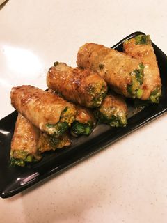 マヨ&焼肉ダレで♪菜の花の肉巻き-レシピのメイン写真