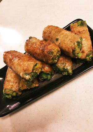 マヨ&焼肉ダレで♪菜の花の肉巻き-レシピのメイン写真