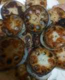 れんこんのチーズとベーコンのはさみ焼き