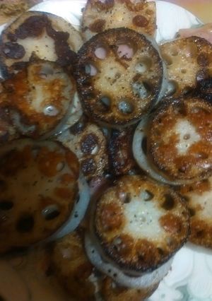れんこんのチーズとベーコンのはさみ焼き-レシピのメイン写真
