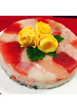 お祝い事にぴったり☆ちらし寿司ケーキ-レシピのメイン写真