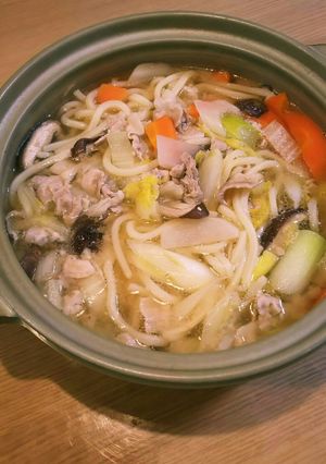 土鍋で簡単！豚汁うどん-レシピのメイン写真