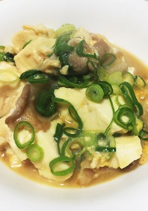 5分で一品！豚バラと豆腐の卵とじ-レシピのメイン写真